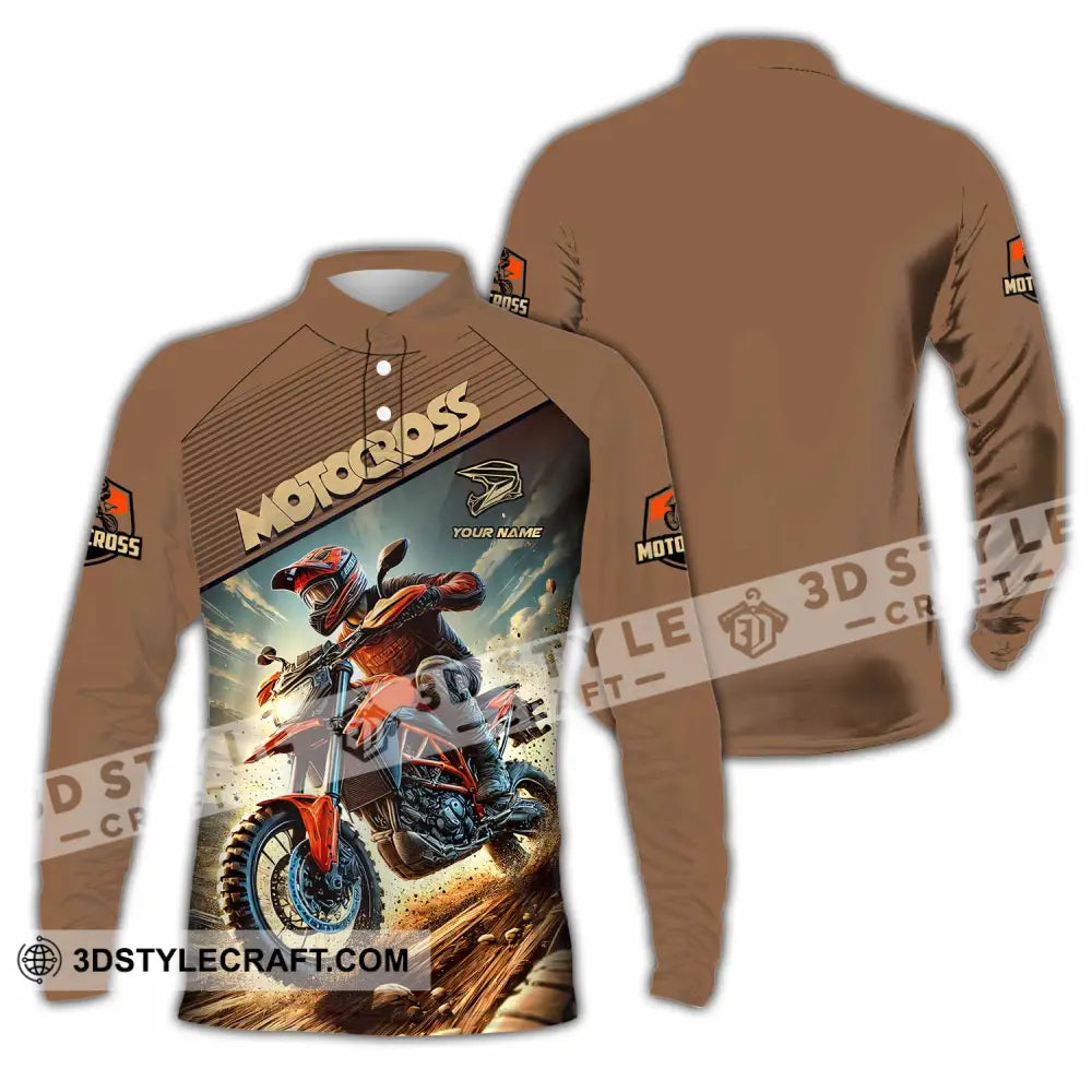 Unisex Shirt - Custom Motocross Shirt Long Sleeve Polo / S T-shirt