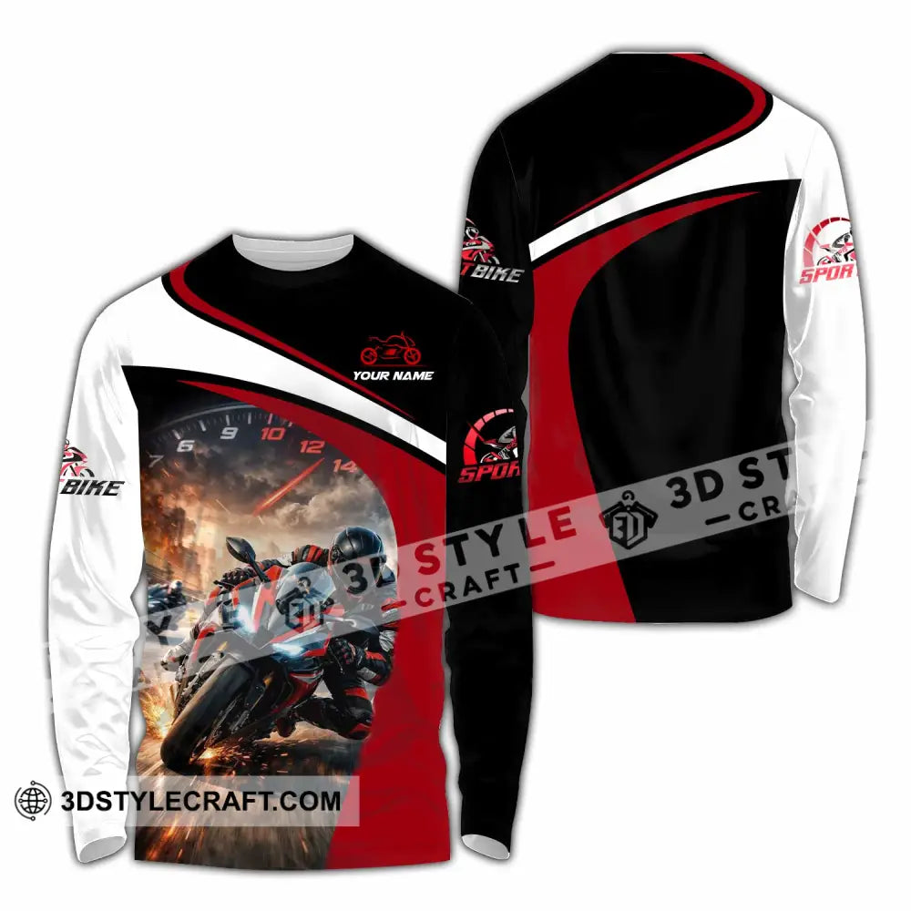 Unisex Shirt - Custom Motorbike Shirt - Long Sleeve Shirt / S - T-shirt
