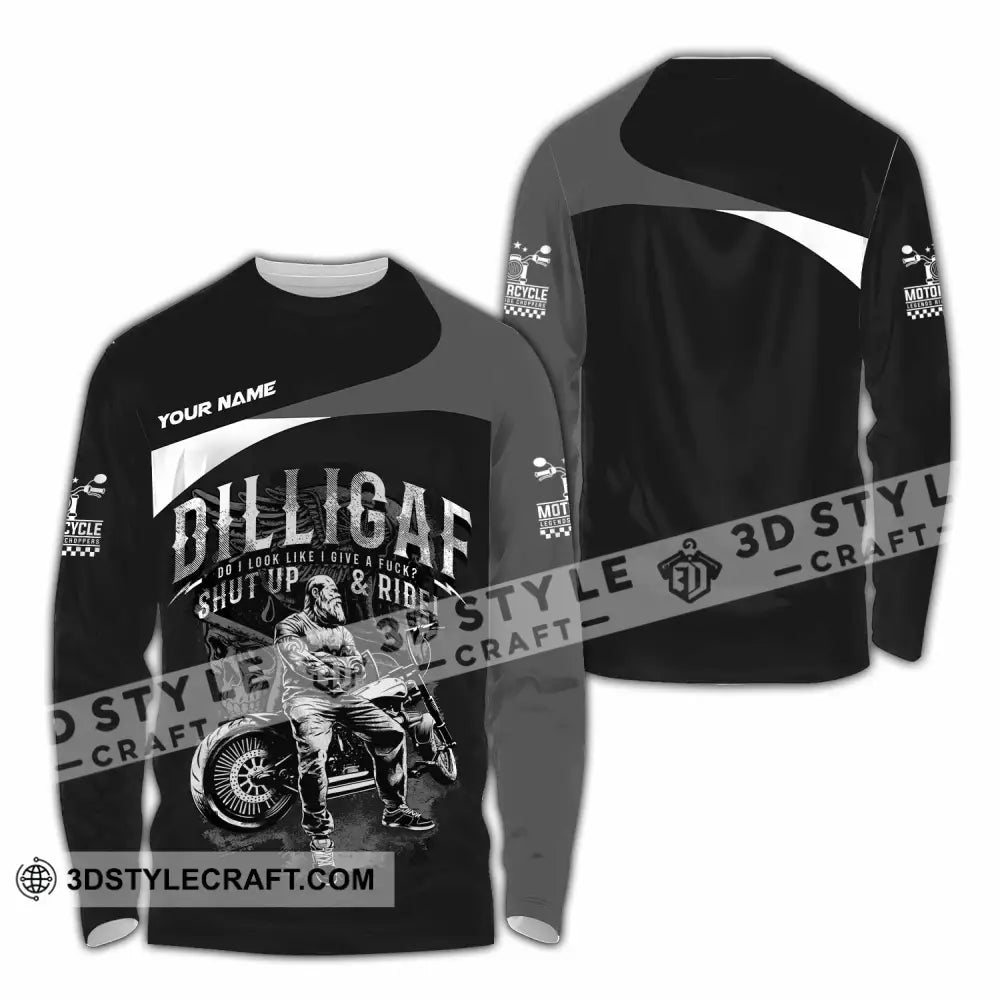 Unisex Shirt - Custom Motorcycle Do I Look Like I Do A Fxck Shut Up & Ride Shirt - Long Sleeve Shirt / S - T-shirt