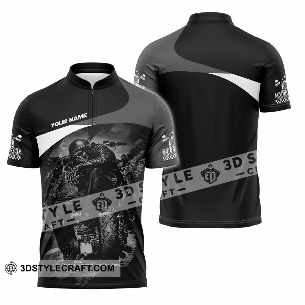 Unisex Shirt - Custom Motorcycle Shirt - Zipper Polo Shirt / S - T-shirt