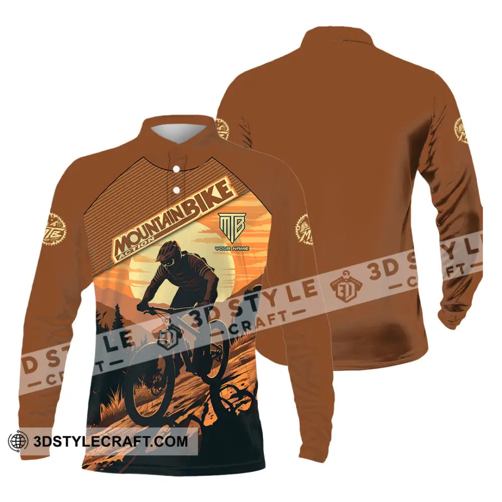 Unisex Shirt Custom Mountain Bike Shirt Long Sleeve Polo / S T shirt