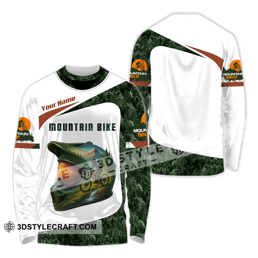 Unisex Shirt - Custom Mountain Bike Shirt Long Sleeve Shirt / S T-shirt
