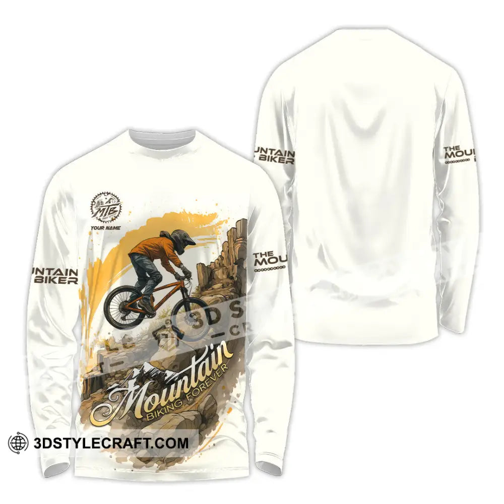 Unisex Shirt - Custom Mountain Bike Shirt Long Sleeve Shirt / S T-shirt