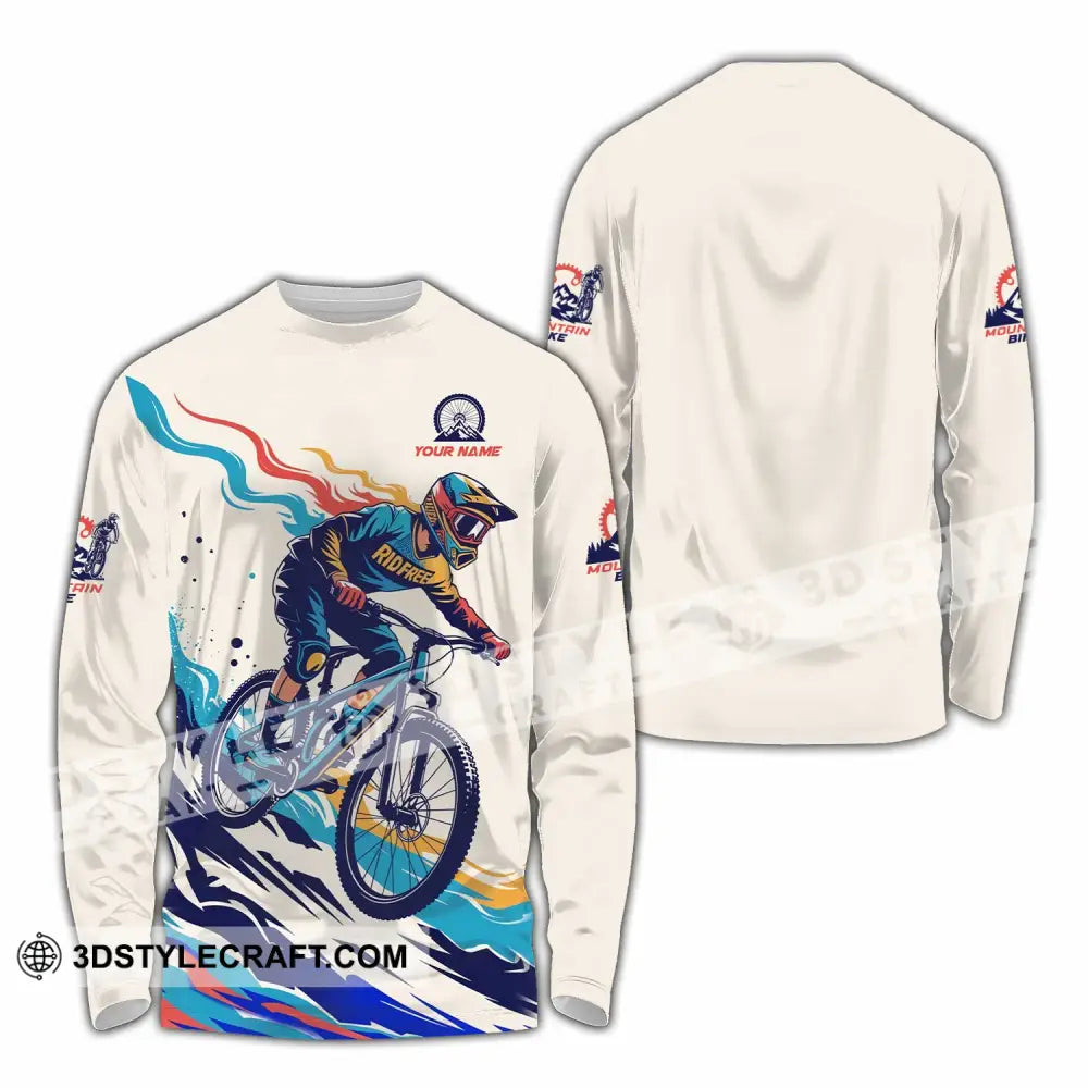 Unisex Shirt - Custom Mountain Bike Shirt Long Sleeve Shirt / S T-shirt