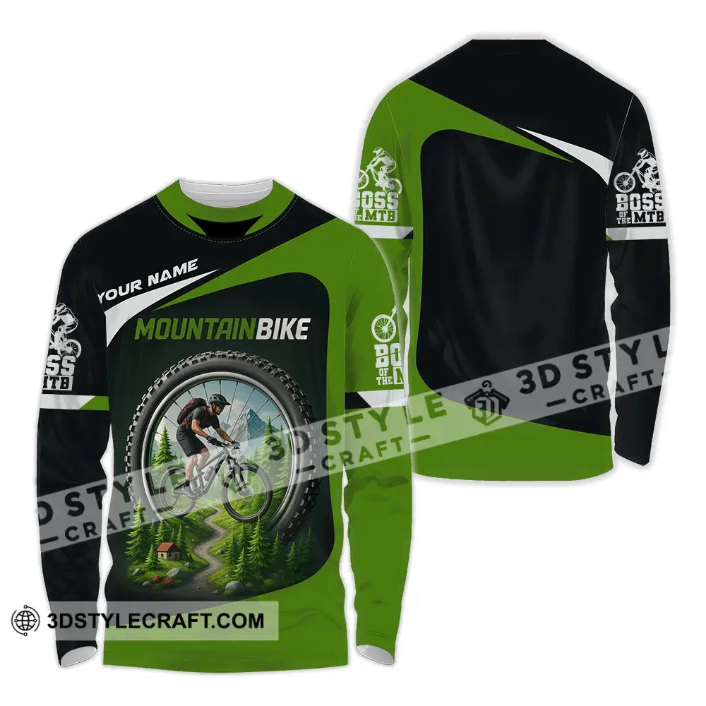 Unisex Shirt - Custom Mountain Bike Shirt Long Sleeve Shirt / S T-shirt