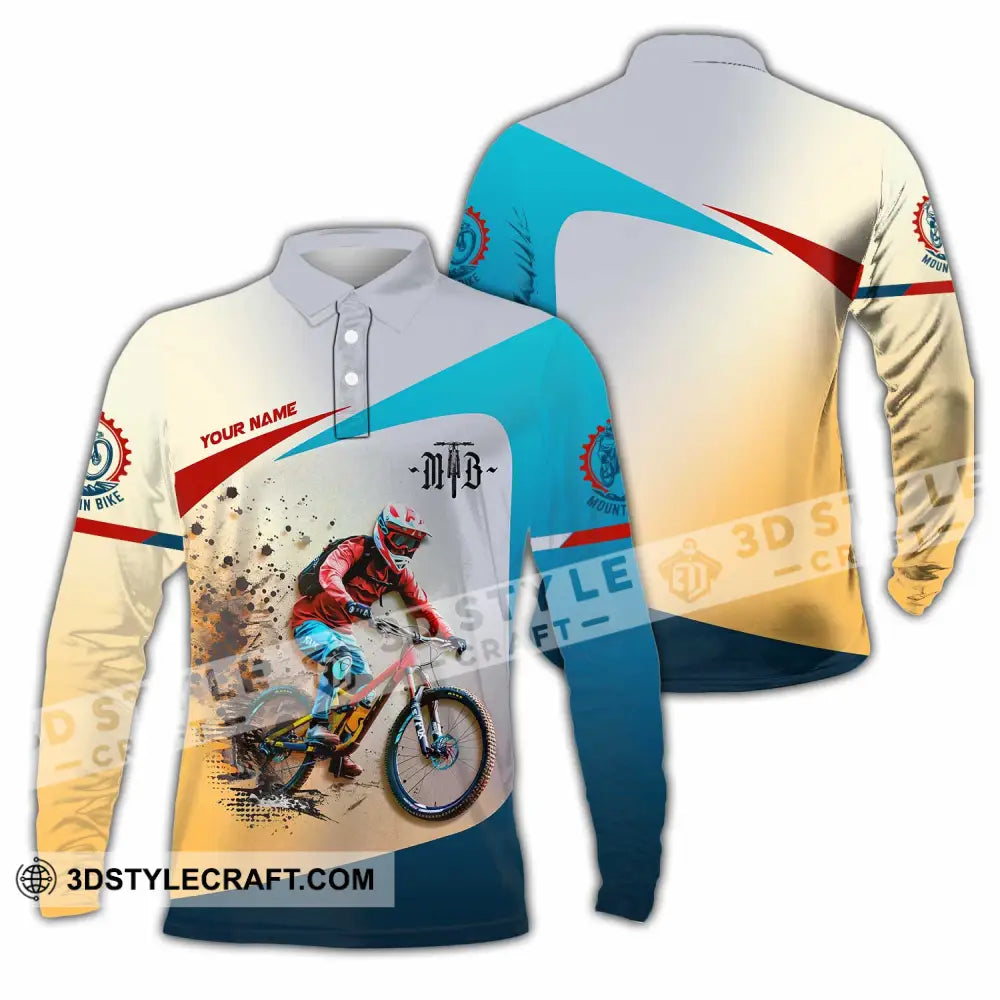 Unisex Shirt Custom Mountain Bike MTB Shirt Long Sleeve Polo / S T shirt