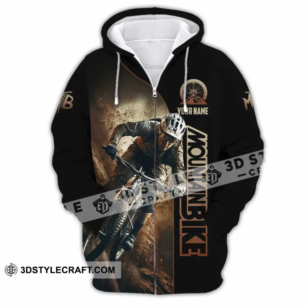 Unisex Shirt - Custom Mountain Bike Shirt Zipper Hoodie / S T-shirt