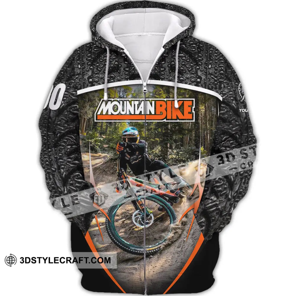 Unisex Shirt - Custom Mountain Bike Shirt Zipper Hoodie / S T-shirt