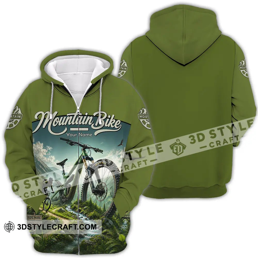 Unisex Shirt - Custom Mountain Bike Shirt - Zipper Hoodie / S - T-shirt