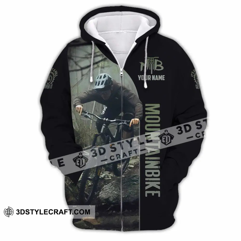 Unisex Shirt - Custom Mountain Bike Shirt Zipper Hoodie / S T-shirt