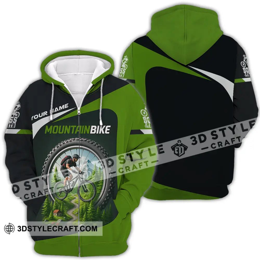 Unisex Shirt - Custom Mountain Bike Shirt Zipper Hoodie / S T-shirt