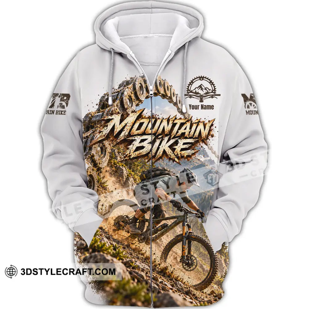 Unisex Shirt - Custom Mountain Bike Shirt - Zipper Hoodie / S - T-shirt
