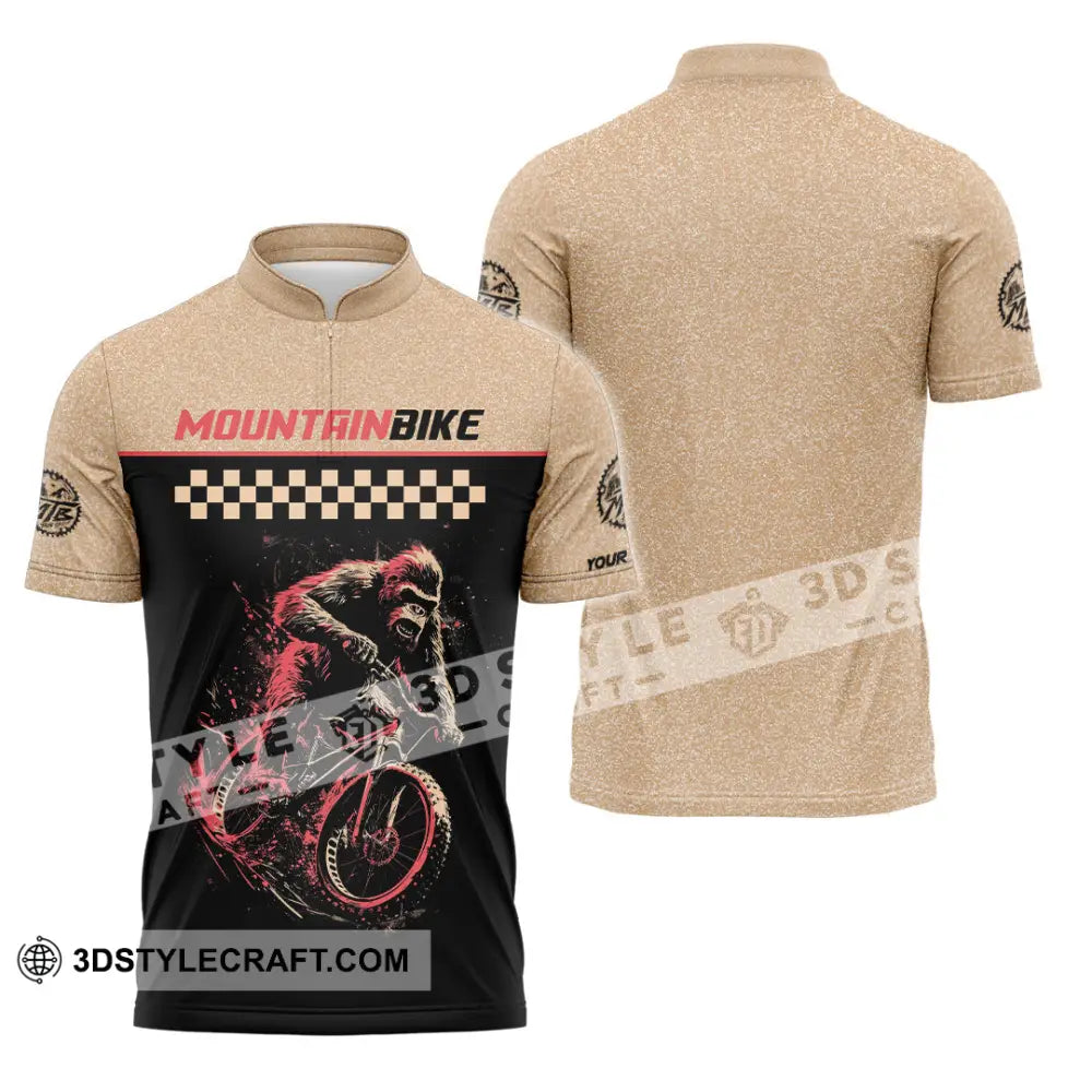 Unisex Shirt Custom Mountain Bike Shirt Zipper Polo Shirt / S T shirt