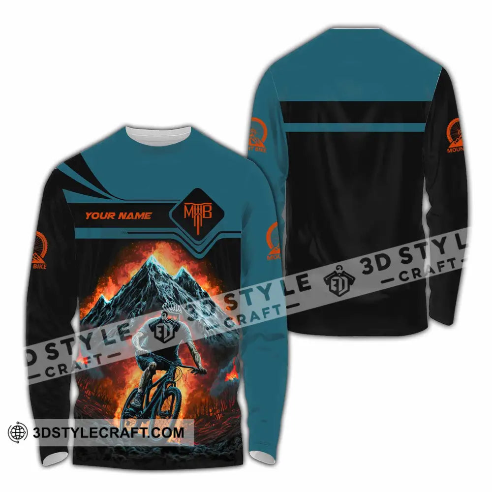 Unisex Shirt - Custom MTB Mountain Bike Shirt Long Sleeve Shirt / S T-shirt
