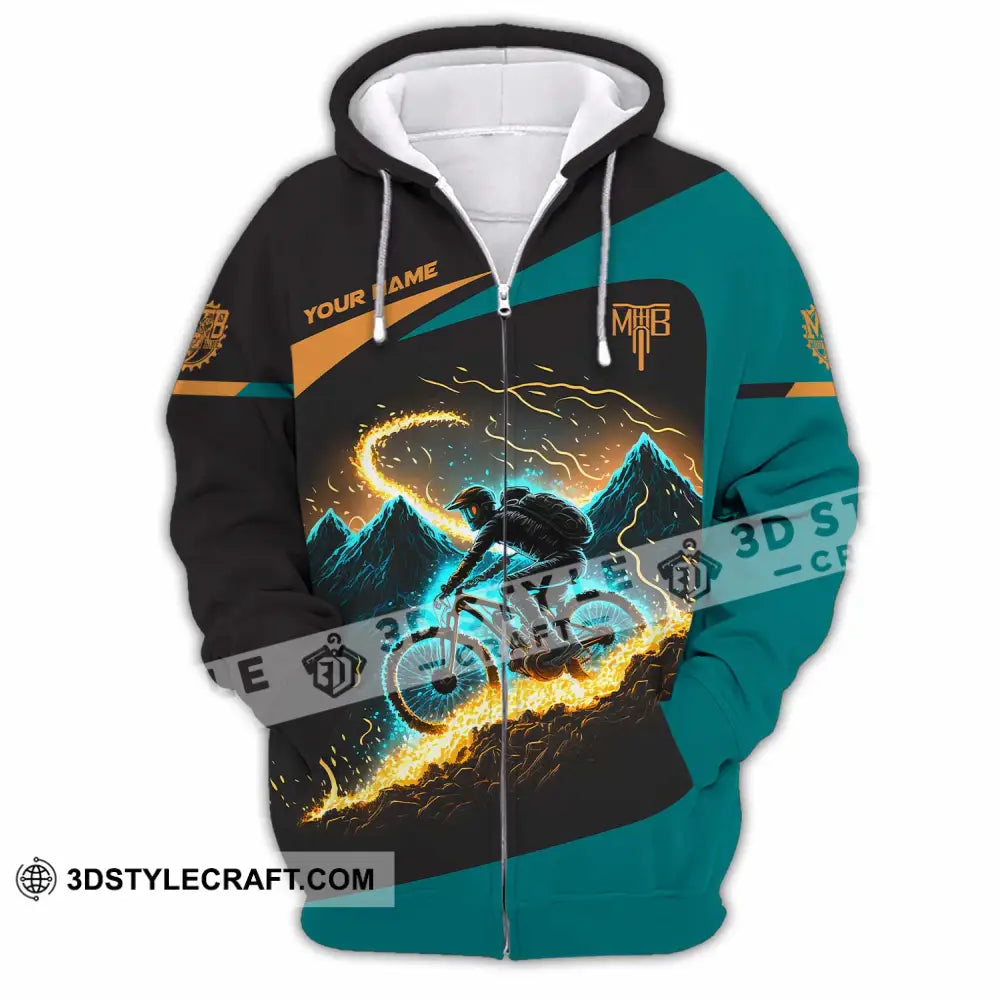 Unisex Shirt - Custom MTB Mountain Bike Shirt Zipper Hoodie / S T-shirt