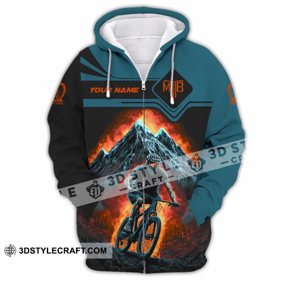 Unisex Shirt - Custom MTB Mountain Bike Shirt Zipper Hoodie / S T-shirt