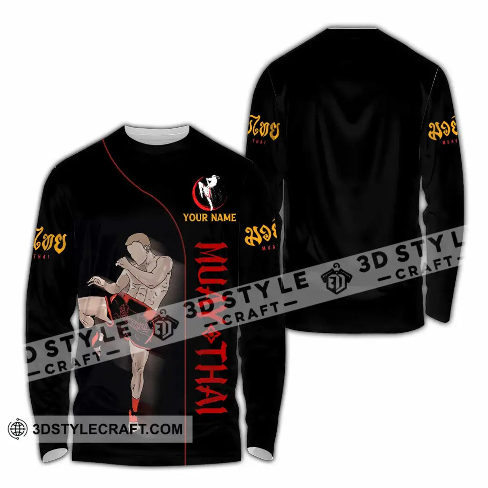 Unisex Shirt - Custom Muay Thai 3D Shirt Long Sleeve Shirt / S T-shirt