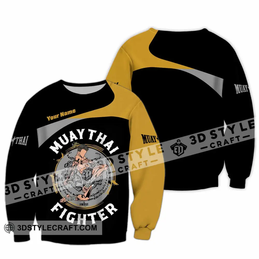 Unisex Shirt - Custom Muay Thai 3D Shirt Long Sleeve / S T-shirt