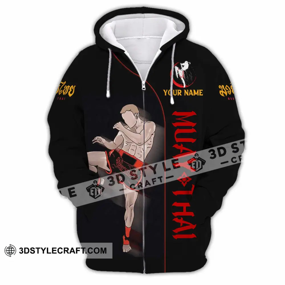 Unisex Shirt - Custom Muay Thai 3D Shirt Zipper Hoodie / S T-shirt