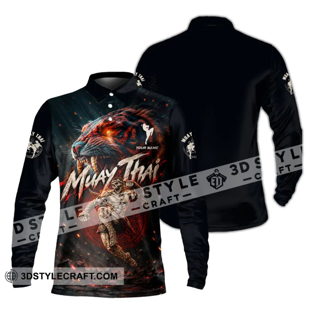 Unisex Shirt - Custom Muay Thai Shirt - Long Sleeve Polo / S - T-shirt