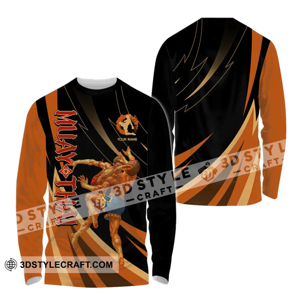 Unisex Shirt - Custom Muay Thai Shirt Long Sleeve Shirt / S T-shirt