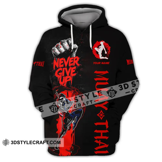 Unisex Shirt - Custom Muay Thai Never Give Up Shirt style option 3