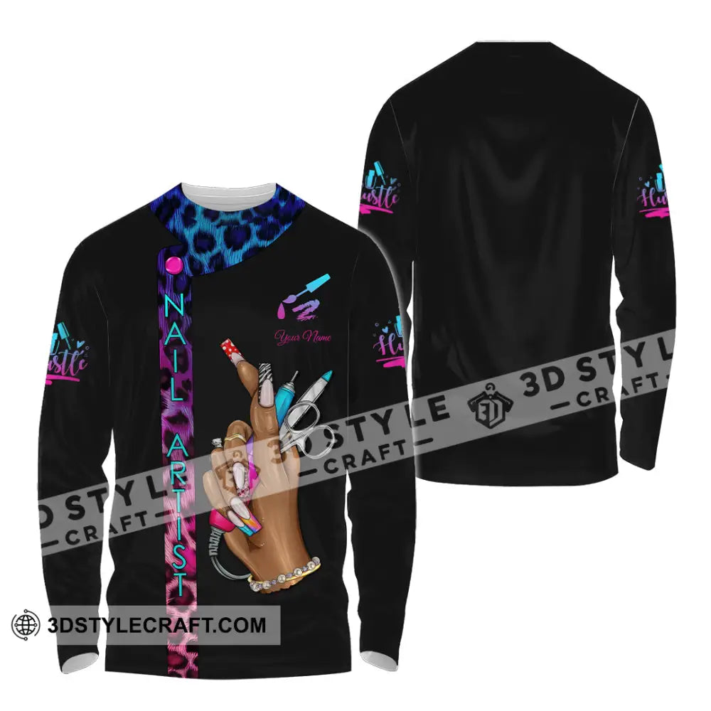 Unisex Shirt Custom Nails Artist Shirt Long Sleeve Shirt / S T shirt