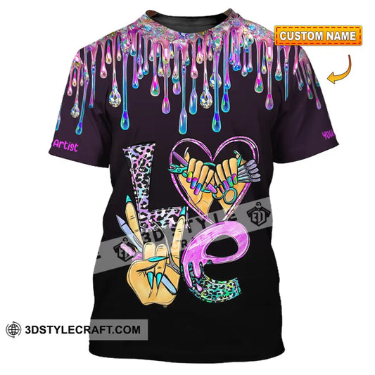 Unisex Shirt Custom Nails Artist Shirt T shirt