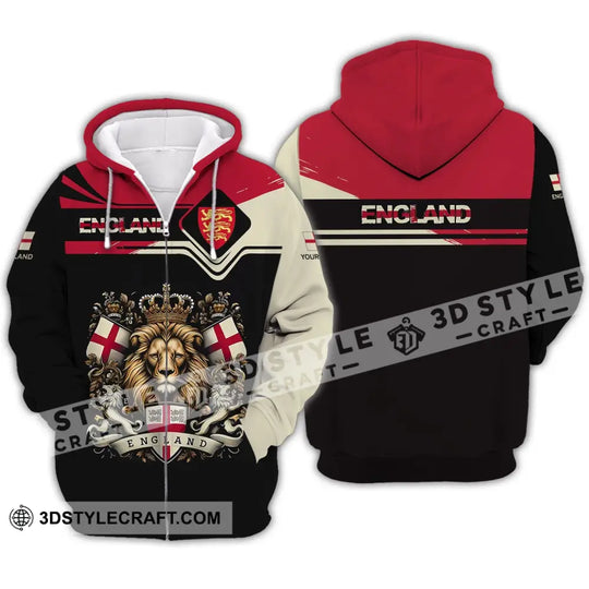 Unisex Shirt - Custom Name 3D Shirt - England Lion Queen Shirt style option 4