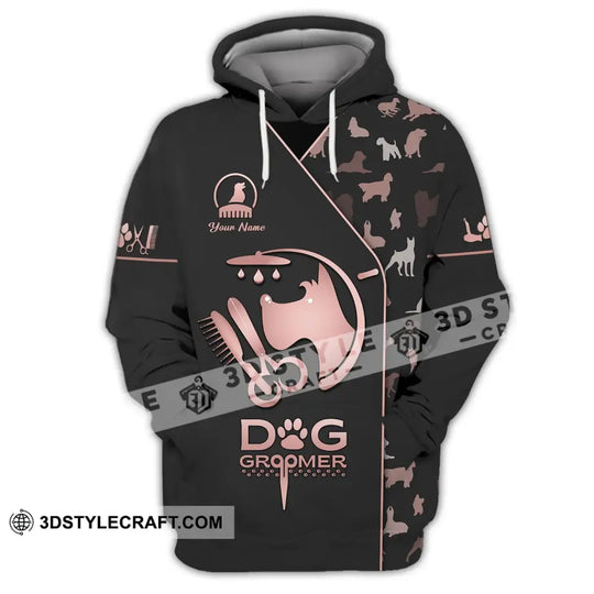 Unisex Shirt - Custom Name 3D Shirt For Groomer - Dog Groomer style option 3