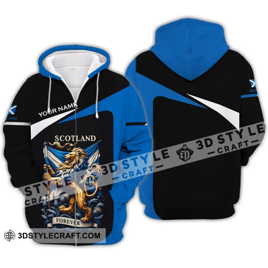 Unisex Shirt - Custom Name 3D Shirt - Scotland Forever style option 4