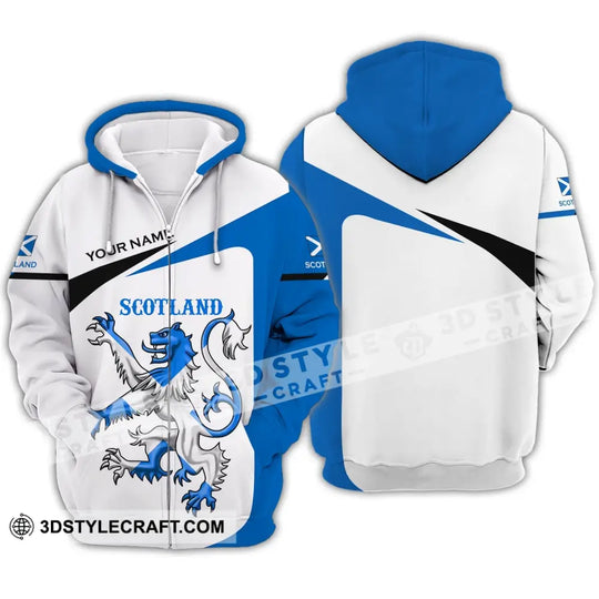 Unisex Shirt - Custom Name 3D Shirt - Scotland Lion Lover style option 4