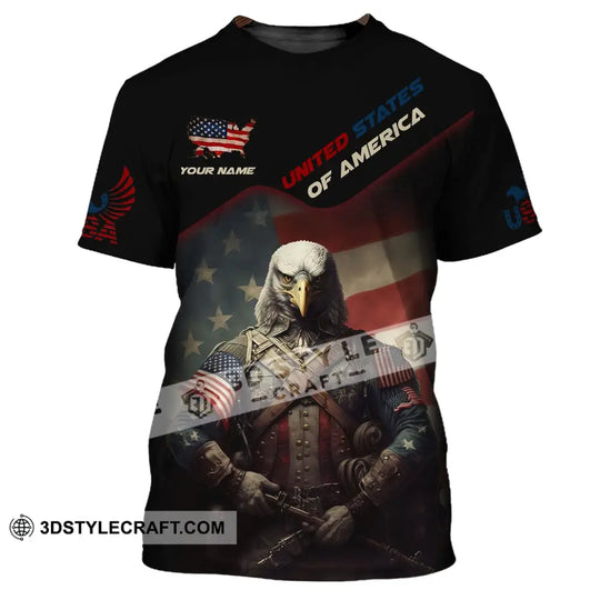Unisex Shirt, Custom Name American Shirt, American Pride, America Lover T-Shirt style option 2