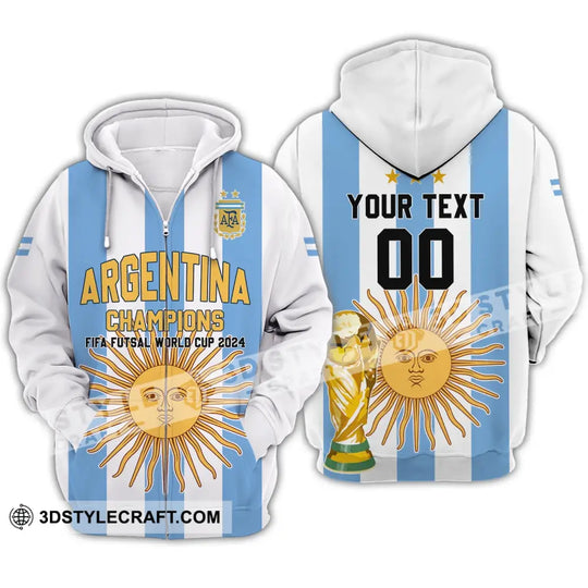 Unisex Shirt - Custom Name And Number Shirt - Argentina Football Fifa World Cup Champions Shirt style option 4