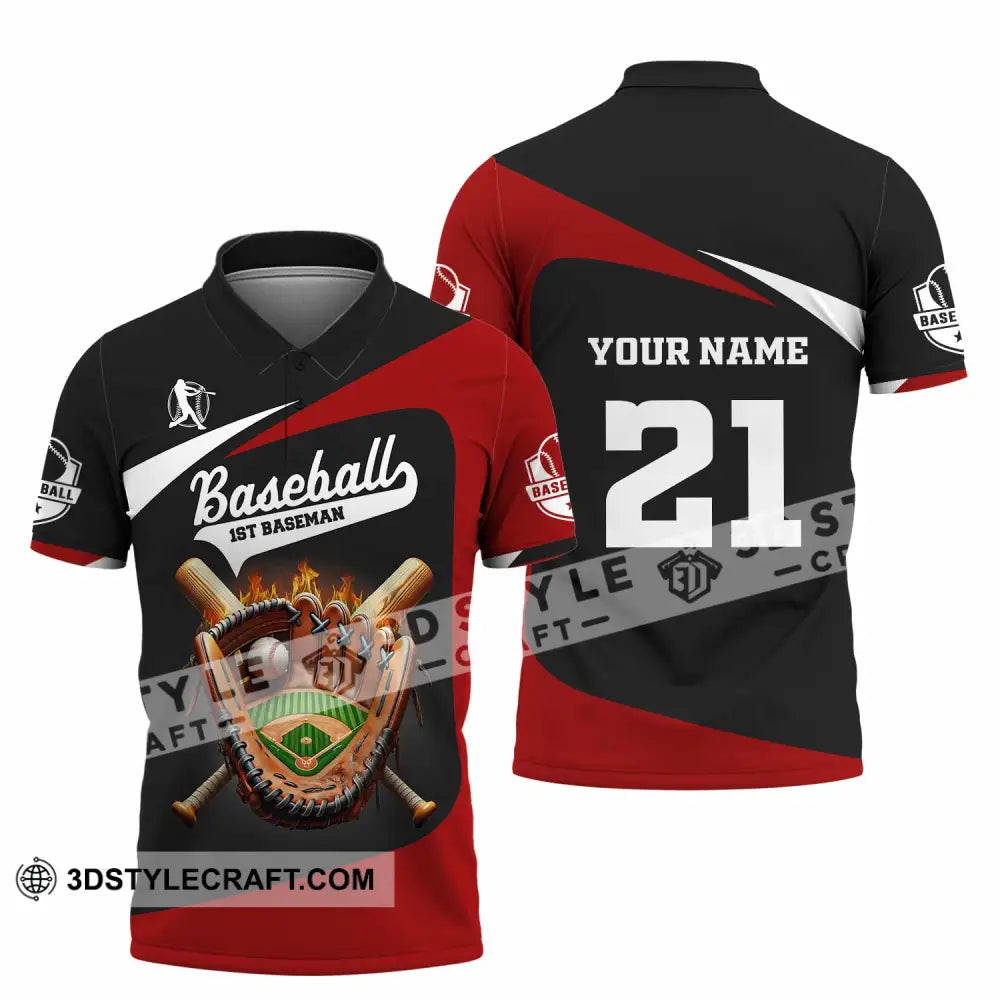 Unisex Shirt Custom Name And Number Baseball Love T-Shirt Polo / S T-Shirt