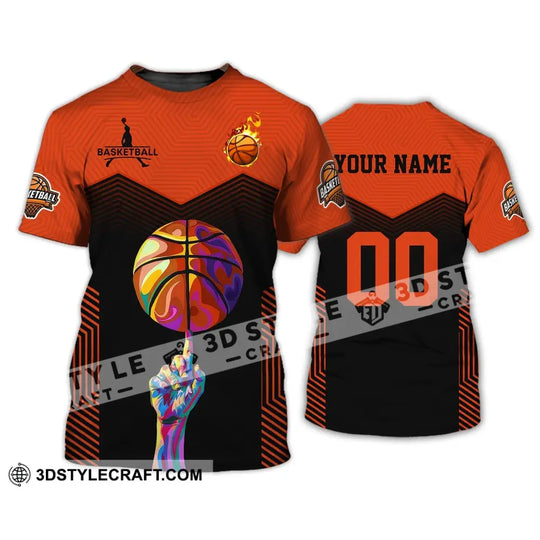 Unisex Shirt, Custom Name and Number Basketball Shirt, Basketball Lover T-Shirt Long Sleeve Polo Shirt style option 2