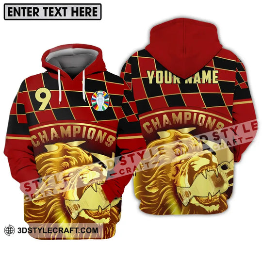 Unisex Shirt - Custom Name And Number Shirt, Champions Gold Lion Shirt style option 3