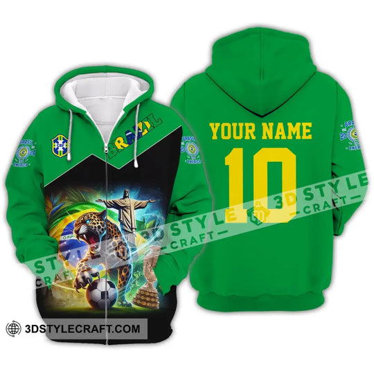 Unisex Shirt - Custom Name And Number COPA 2024 Sport Shirt, Brazil Team style option 3