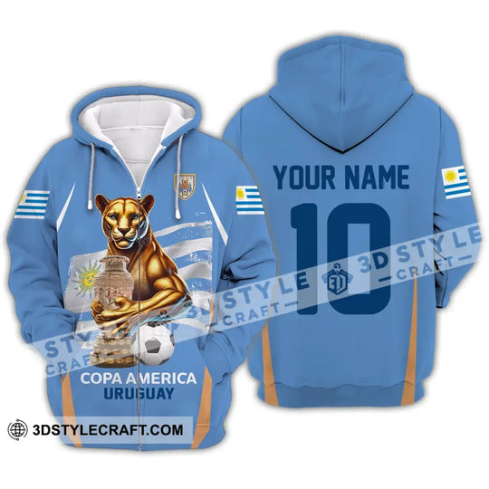 Unisex Shirt - Custom Name And Number COPA America Sport Shirt, Uruguay style option 3