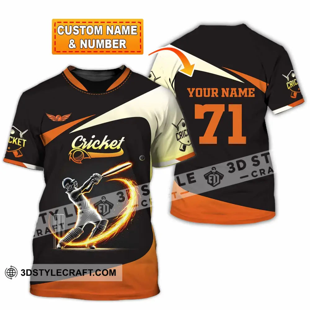 Unisex Shirt Custom Name And Number Cricket Ball Hoodie T-Shirt