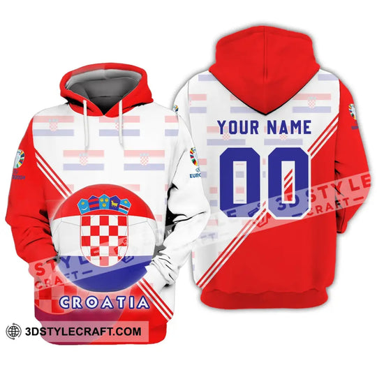 Unisex Shirt - Custom Name And Number, Croatia National Team Euro 2024 Shirt style option 2