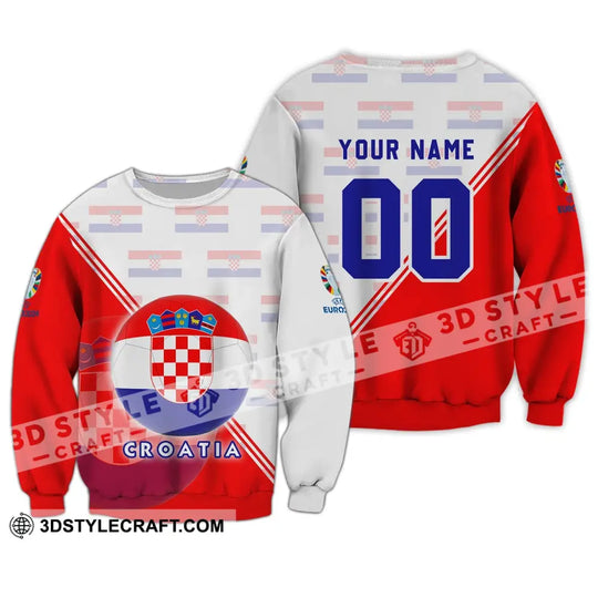 Unisex Shirt - Custom Name And Number, Croatia National Team Euro 2024 Shirt style option 4