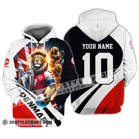 Unisex Shirt - Custom Name And Number Denmark Euro 2024 Shirt National Team style option 4
