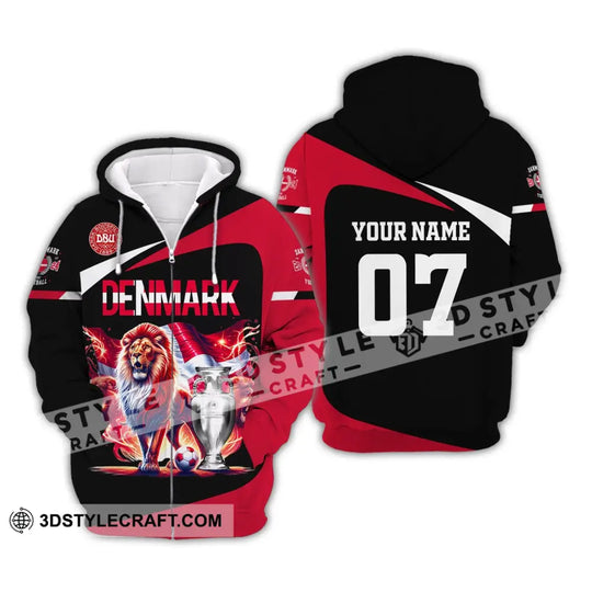 Unisex Shirt, Custom Name and Number Denmark Football Shirt, Euro 2024 Shirt, Denmark Football Polo Long Sleeve Shirt style option 3