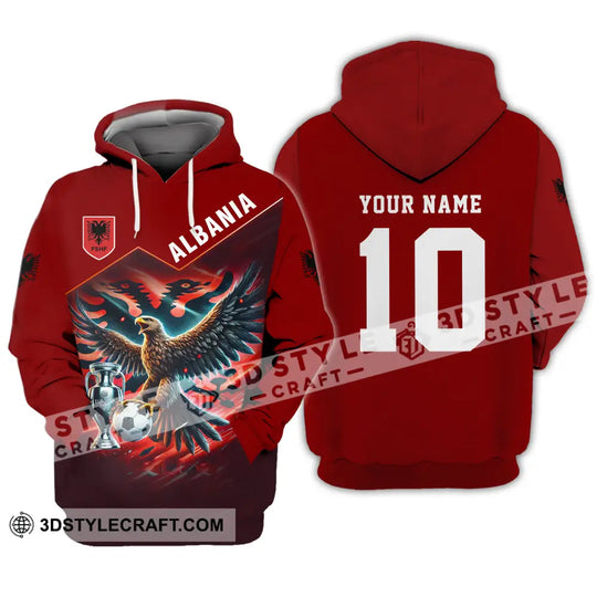 Unisex Shirt - Custom Name And Number Eagle Albania Euro 2024 Team style option 4