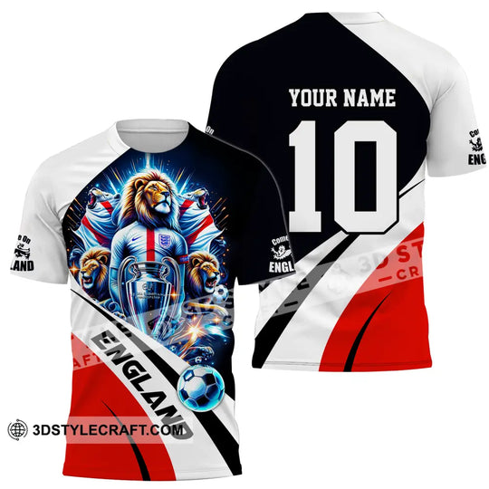 Unisex Shirt - Custom Name And Number England Euro 2024 Shirt National Team style option 2