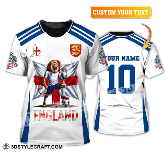 Unisex Shirt, Custom Name and Number England Football Shirt, England Football Polo Long Sleeve, Euro 2024 Shirt style option 1