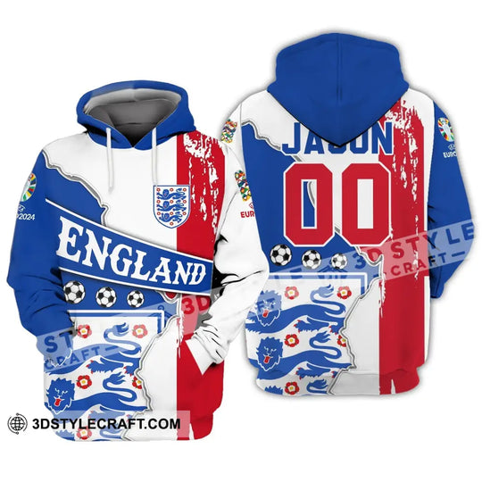 Unisex Shirt - Custom Name And Number Shirt, England National Team style option 3