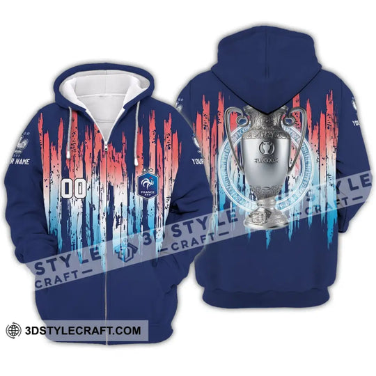 Unisex Shirt - Custom Name And Number Euro 2024 Shirt, Cup France National Team Shirt style option 3