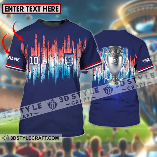 Unisex Shirt - Custom Name And Number Shirt, Euro 2024 England Cup Shirt style option 1